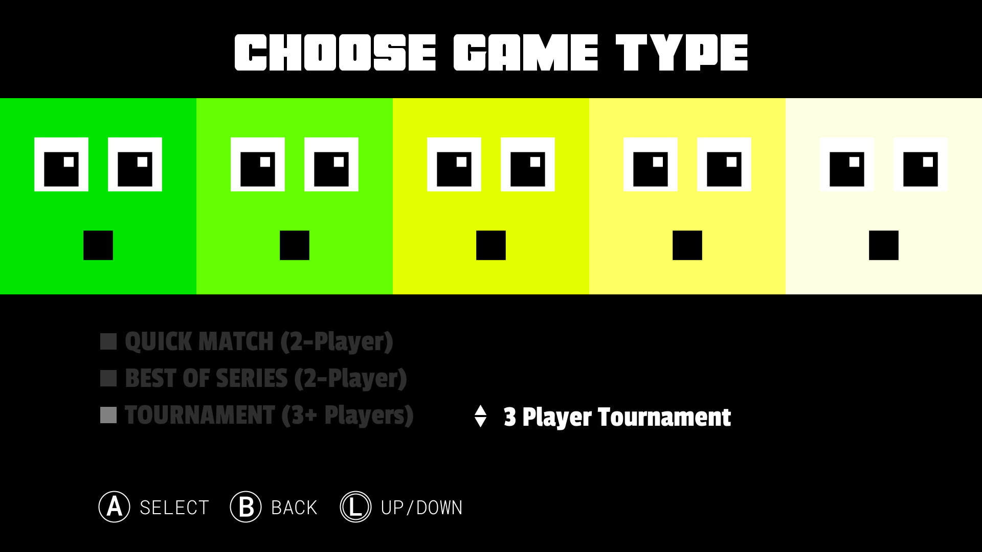 Tournament bracket screen